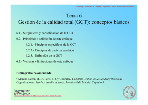 Tema 6 Gestión de la calidad total (GCT): conceptos básicos