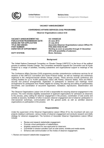 Page 1 /… VACANCY ANNOUNCEMENT CONFERENCE AFFAIRS