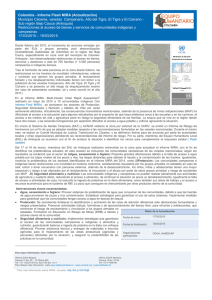 Colombia - Informe Flash MIRA (Actualización) Municipio Cáceres