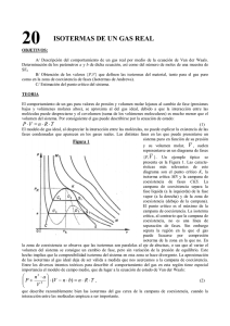 Practica 20: Isotermas de un Gas Real.