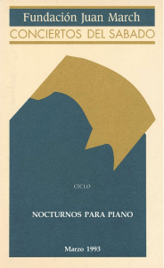 NOCTURNOS PARA PIANO - Fundación Juan March