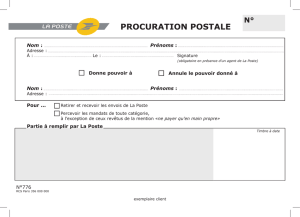 procuration postale - La Poste de Monaco