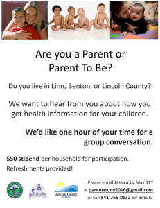 We are looking for Parents and Parents to Be