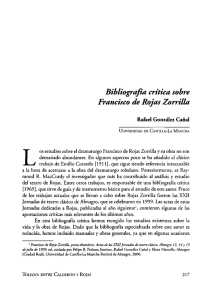 Bibliografía crítica sobre Francisco de Rojas Zorrilla