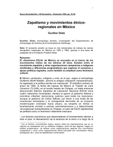 Zapatismo y movimientos étnico- regionales en