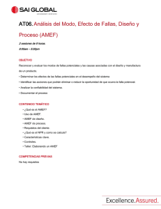 AT06.Análisis del Modo, Efecto de Fallas, Diseño y Proceso (AMEF)