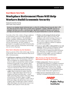 Workplace Retirement Plans will Help New York Workers Build