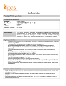 Sample Ipas Job Description Template