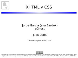 XHTML y CSS