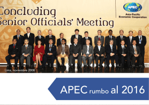 APEC rumbo al 2016 - Ministerio de Relaciones Exteriores