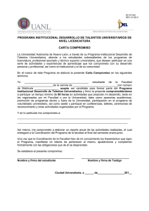 Carta de Compromiso - Universidad Autónoma de Nuevo León