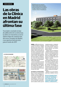 las obras de la clínica en Madrid afrontan su última fase