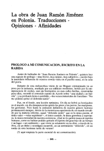 pdf La obra de Juan Ramón Jiménez en Polonia. (Traducciones