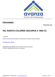 FEAVANZA VEL ROSITA COLORES OSCUROS X 1000 CC