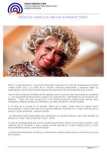 Celia Cruz vuelve a la vida con la teleserie "Celia"