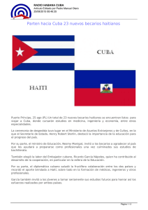 Parten hacia Cuba 23 nuevos becarios haitianos