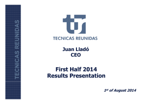 1h 2014 financial results