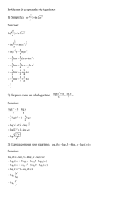 2) Expresa como un solo logaritmo, Solución