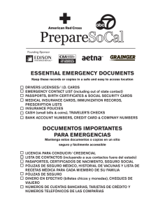 documentos importantes para emergencias