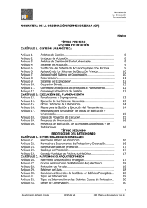 NORMATIVA DE LA ORDENACIÓN PORMENORIZADA (OP