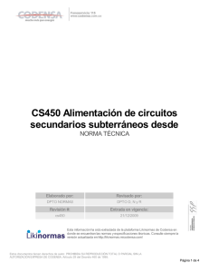 CS450 Alimentación de circuitos secundarios subterráneos desde