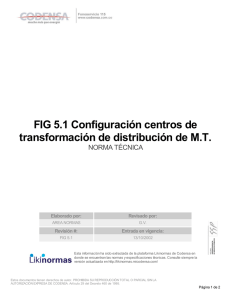 FIG 5.1 Configuración centros de transformación de distribución de