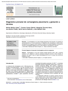 Diagnóstico prenatal de corioangioma placentario y gestación a