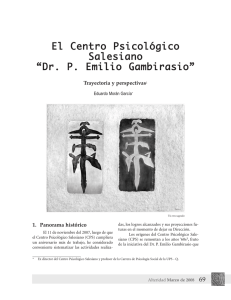 El Centro Psicológico Salesiano “Dr. P. Emilio Gambirasio”