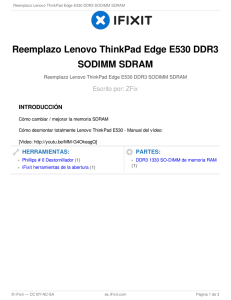 Lenovo ThinkPad Edge E530 DDR3 SODIMM SDRAM