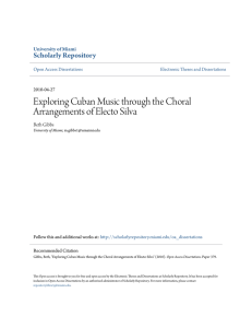 Exploring Cuban Music through the Choral Arrangements of Electo