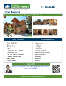 ID: #24446 Casa Bonita - Casas en el Lago de Chapala y Ajijic