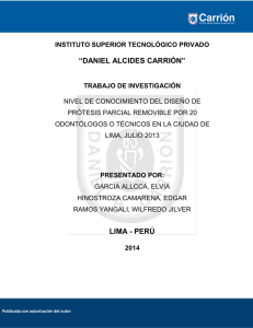 nivel de conocimiento del diseño de prótesis parcial removible por