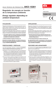 Regulador de energía en función de la temperatura ambiente