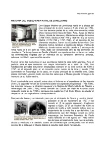 HISTORIA DEL MUSEO CASA NATAL DE JOVELLANOS Don