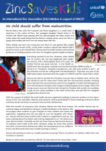 No child should suffer from malnutrition