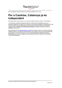 Per a Canàries, Catalunya ja és independent