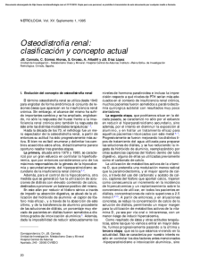 Osteodistrofia renal: clasificación y concepto actual