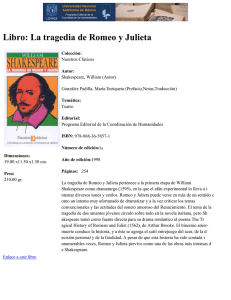 Libro: La tragedia de Romeo y Julieta