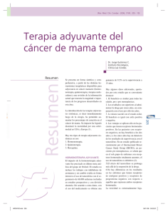Terapia adyuvante del cáncer de mama temprano