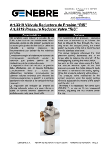 Art.3319 Válvula Reductora de Presión “RIS”