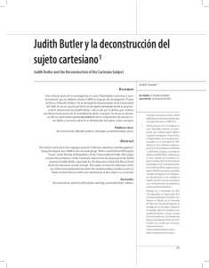 Judith Butler y la deconstrucción del sujeto cartesiano