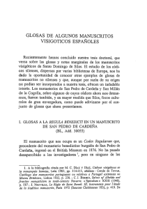GLOSAS DE ALGUNOS MANUSCRITOS VISIGOTICOS ESPANOLES