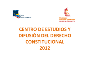 centro de estudios y difusión del derecho constitucional 2012