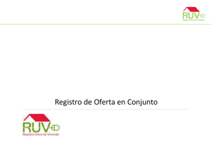 Registro de Oferta en Conjunto - RUV