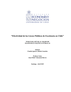Efectividad de los liceos públicos de excelencia en Chile