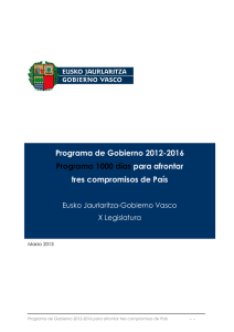 Programa 1.000 días del Gobierno Vasco