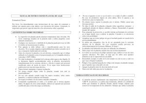 MANUAL DE INSTRUCCIONES PLANCHA DE ASAR Estimado/a