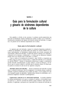 Guía para la formulación cultural y glosario de síndromes