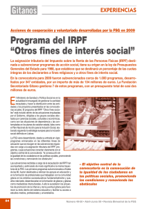 Programa del IRPF - Otros Fines de Interés Social