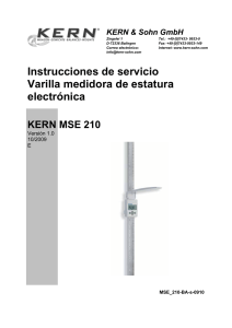 Instrucciones de servicio Varilla medidora de estatura electrónica